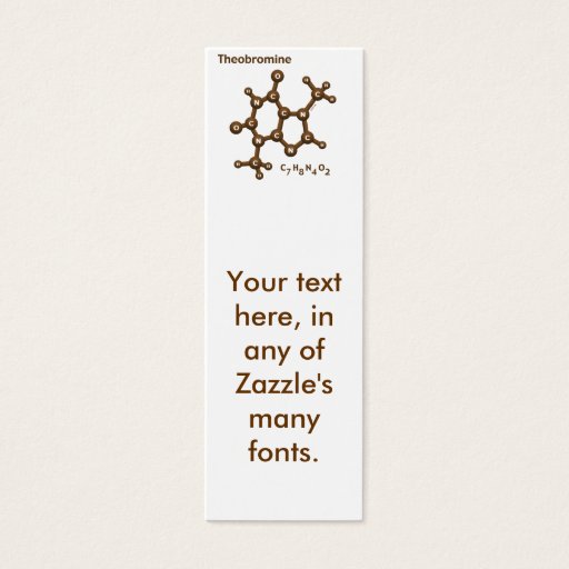 Customizable Theobromine Bookmark (business card)
