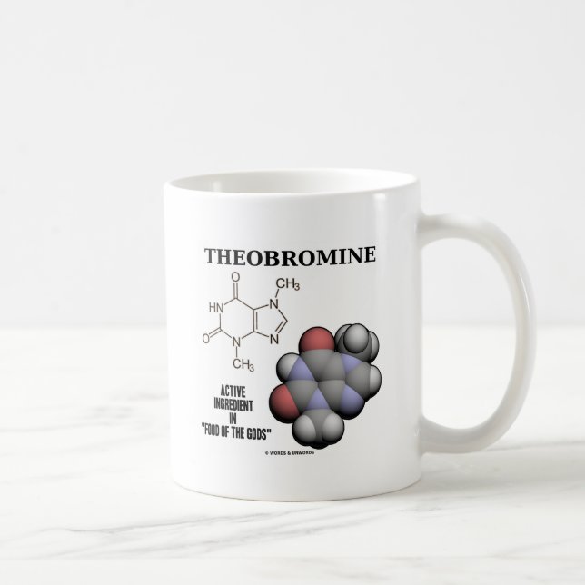 Theobromine (Chemical Molcule) Active Ingredient Coffee Mug (Right)