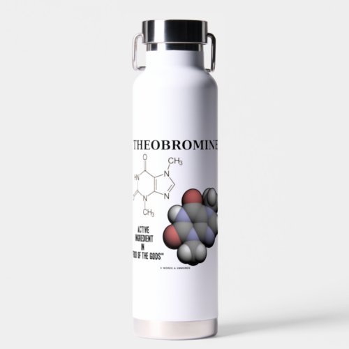 Theobromine Chocolate Molecule Active Ingredient Water Bottle