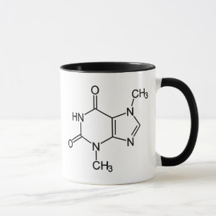 Theobromine Chocolate Molecule Chemical Diagram Mug