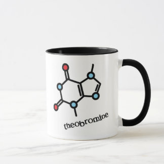 theobromine molecule (chocolate) mug
