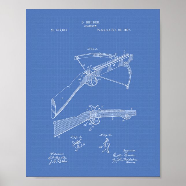 Theodolite 1897 Patent Art Blueprint Poster (Front)