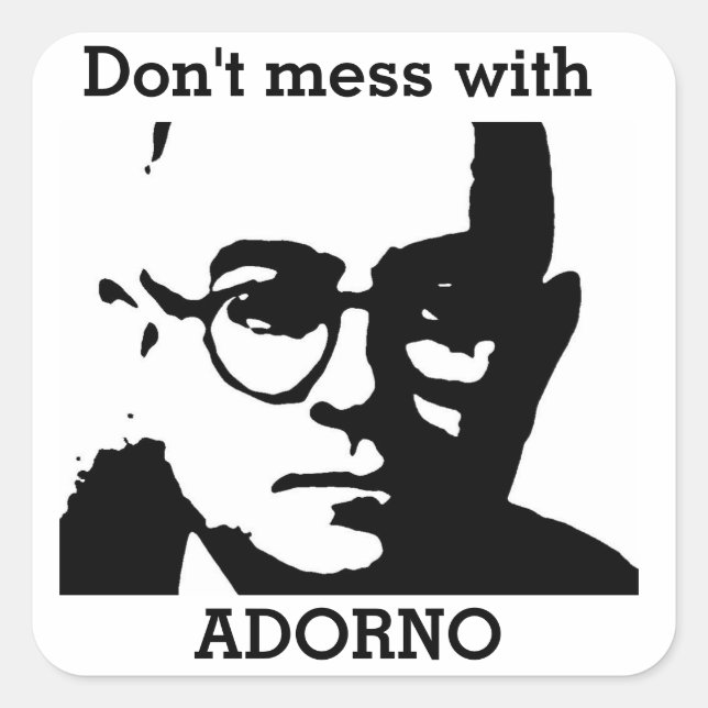 Theodor Adorno Square Sticker (Front)