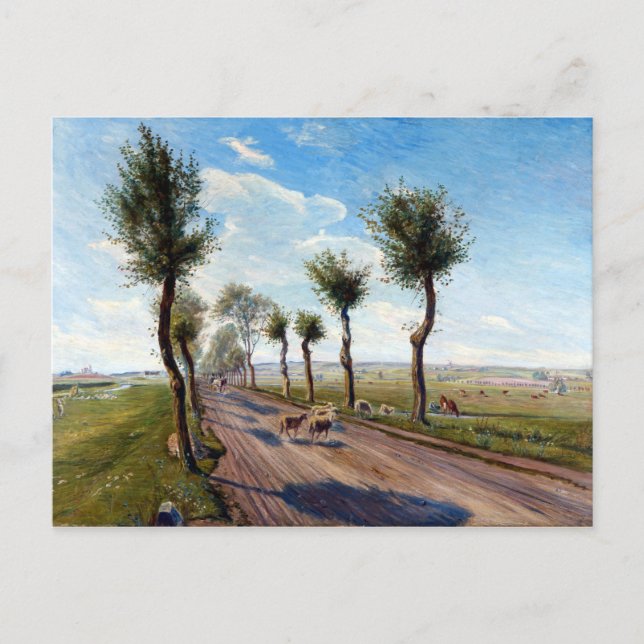 Theodor Philipsen Country Road near Faarevejle Postcard (Front)