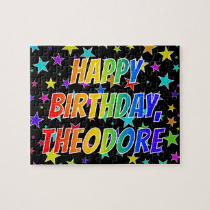 "THEODORE" First Name, Fun "HAPPY BIRTHDAY" Jigsaw Puzzle