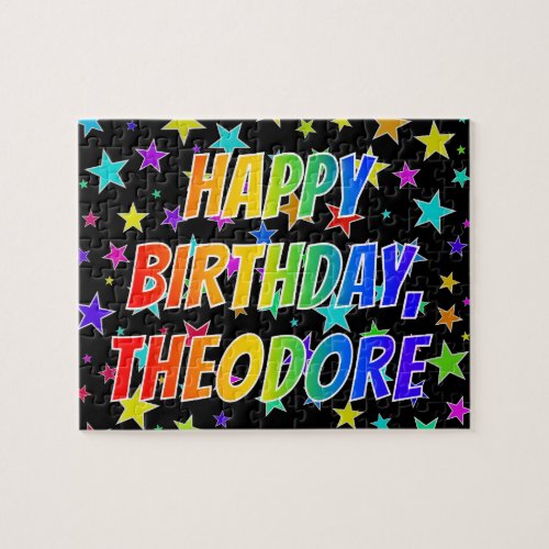 THEODORE First Name Fun HAPPY BIRTHDAY Jigsaw Puzzle