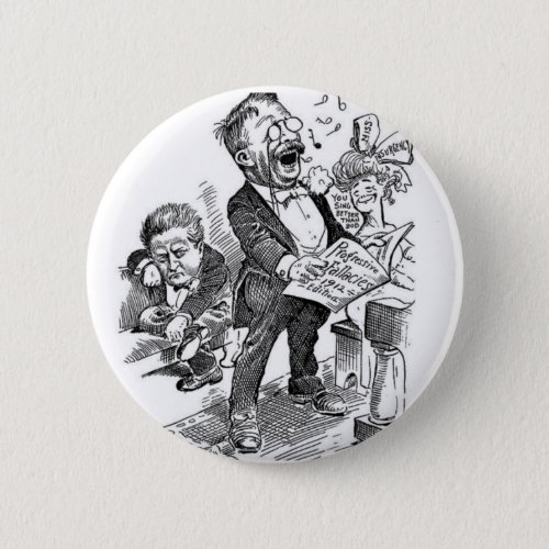 Theodore Roosevelt 1912 Political Cartoon Pinback Button
