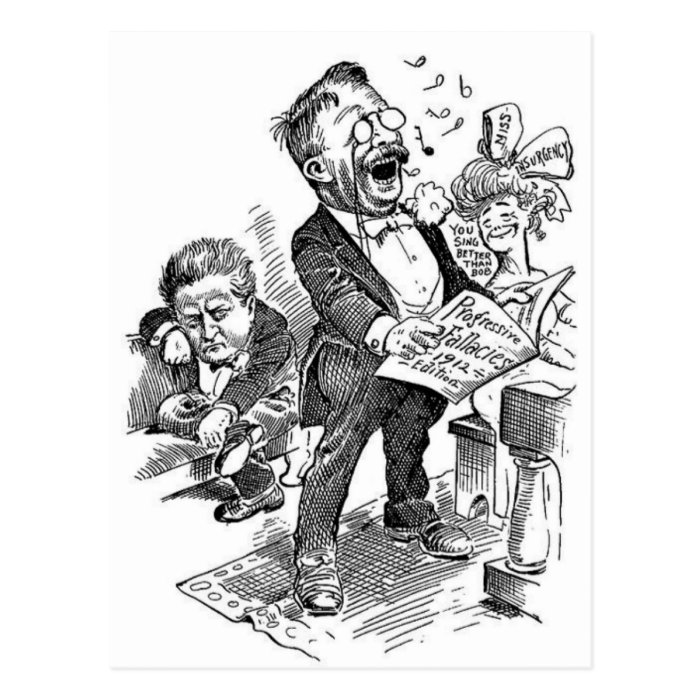 Theodore Roosevelt 1912 Political Cartoon Post Cards