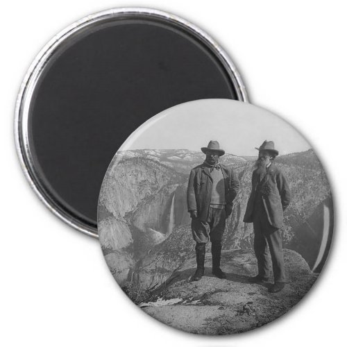Theodore Roosevelt and John Muir on Glacier Point Magnet