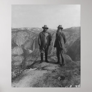 Theodore Roosevelt and John Muir on Glacier Point Poster