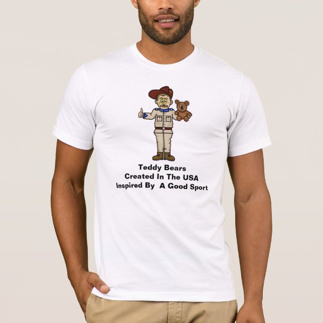 Theodore Roosevelt and Teddy Bear T-Shirt (Front)