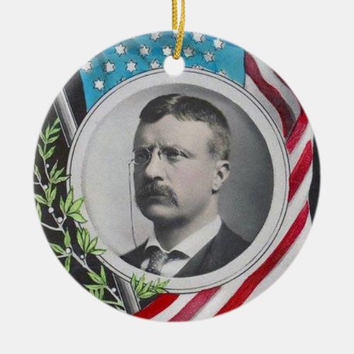 Theodore Roosevelt Ceramic Ornament