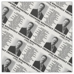 Theodore Roosevelt Dare Mighty Things Advice Quote Fabric