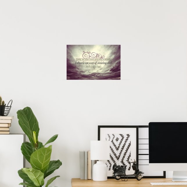 Theodore Roosevelt Inspirational Quote "Standing" Poster (Home Office)