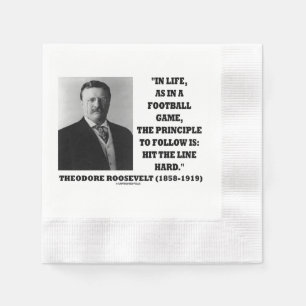 Theodore Roosevelt Life Football Game Hit Line Napkins