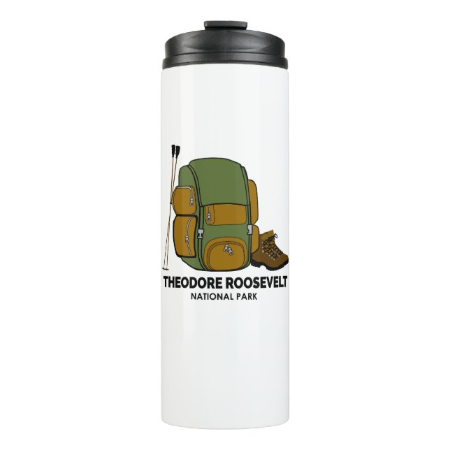 Theodore Roosevelt National Park Backpack Thermal Tumbler (Front)