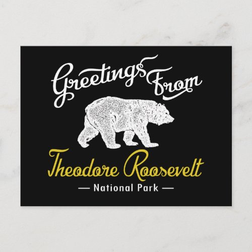 Theodore Roosevelt National Park Bear Postcard