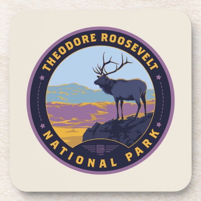 Theodore Roosevelt National Park Beverage Coaster (Front)