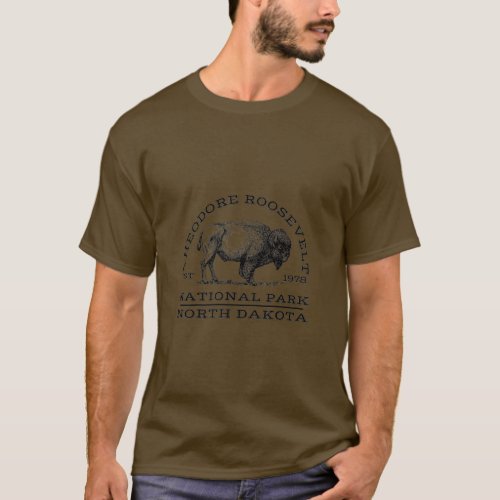 Theodore Roosevelt National Park Buffalo North Dak T_Shirt