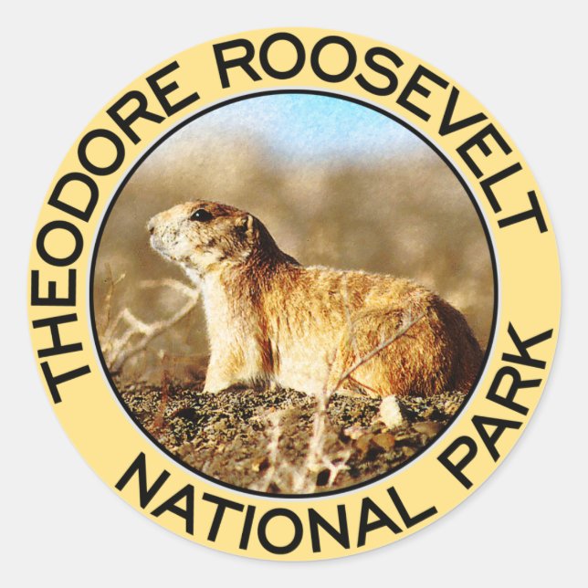 Theodore Roosevelt National Park Classic Round Sticker (Front)