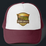 Theodore Roosevelt National Park Illustration Art Trucker Hat<br><div class="desc">Theodore Roosevelt vector artwork design. The park is an American national park comprising three geographically separated areas of badlands in western North Dakota.</div>