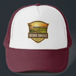 Theodore Roosevelt National Park Illustration Art Trucker Hat<br><div class="desc">Theodore Roosevelt vector artwork design. The park is an American national park comprising three geographically separated areas of badlands in western North Dakota.</div>