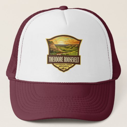 Theodore Roosevelt National Park Illustration Art Trucker Hat