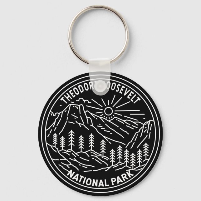 Theodore Roosevelt National Park Monoline Keychain (Front)