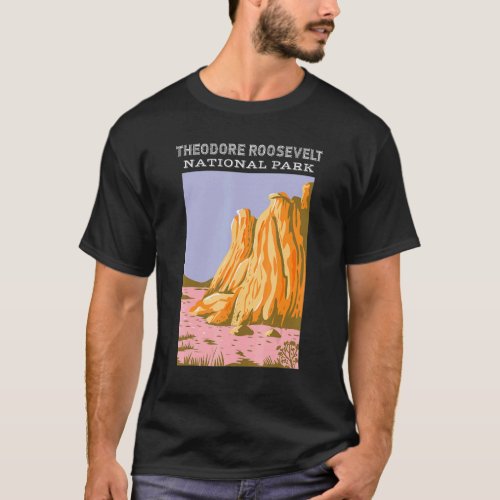 Theodore Roosevelt National Park North Dakota Camp T_Shirt