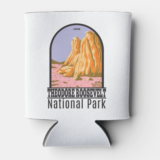 Theodore Roosevelt National Park North Dakota Can Cooler (Front)