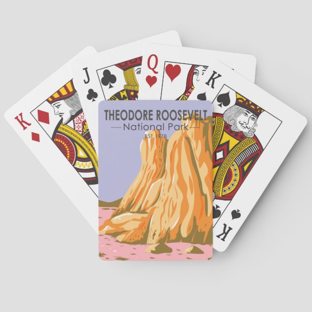 Theodore Roosevelt National Park North Dakota  Poker Cards (Back)