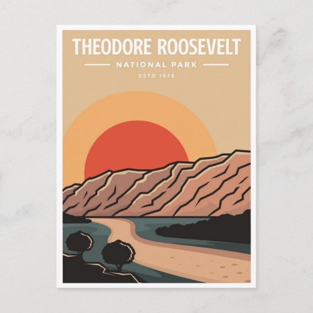 Theodore Roosevelt National Park North Dakota Postcard (Front)