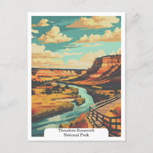 Theodore Roosevelt National Park, North Dakota USA Postcard