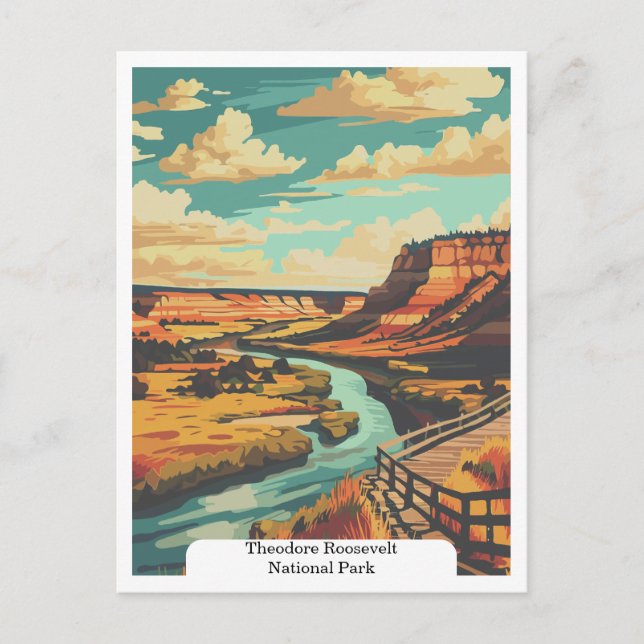 Theodore Roosevelt National Park, North Dakota USA Postcard (Front)