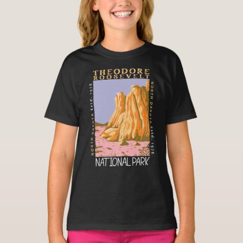 Theodore Roosevelt National Park Retro Distressed T_Shirt