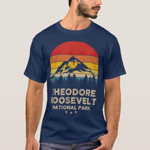 Theodore Roosevelt  National Park Retro Souvenir T_Shirt