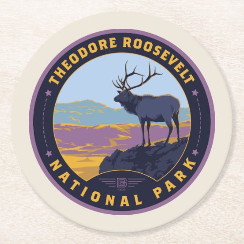 Theodore Roosevelt National Park Round Paper Coaster