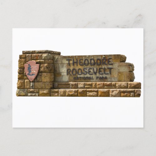Theodore Roosevelt National Park Sign Postcard