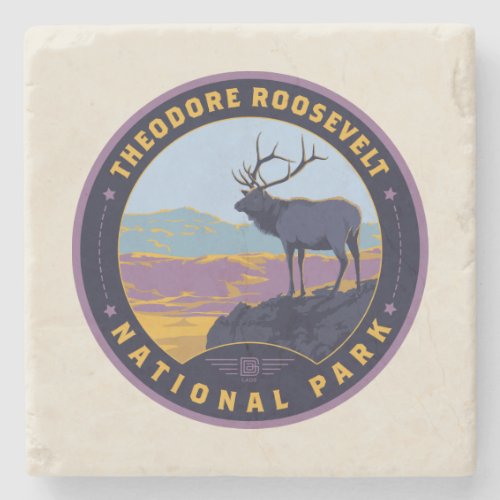 Theodore Roosevelt National Park Stone Coaster