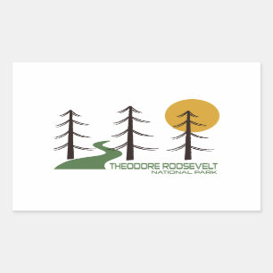 Theodore Roosevelt National Park Trail Rectangular Sticker