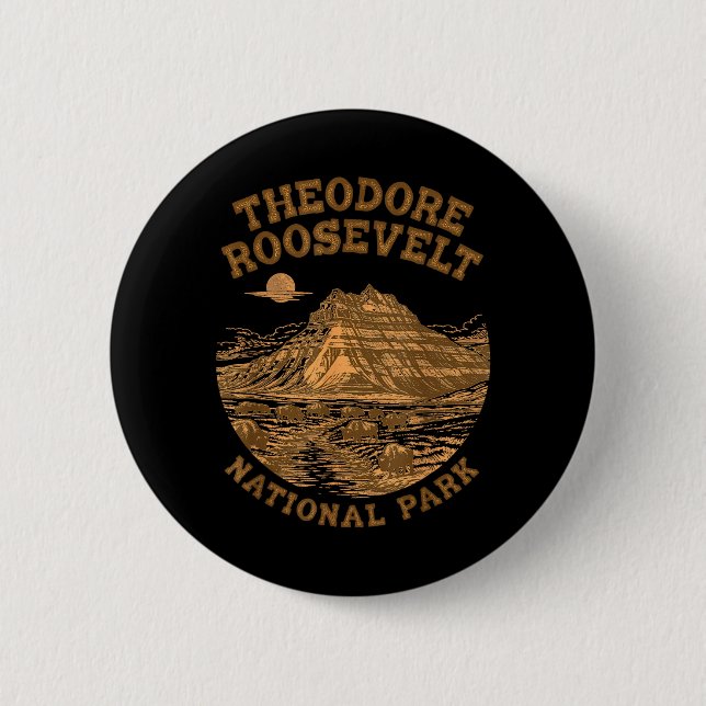 Theodore Roosevelt National Park Traveling Nature Button (Front)