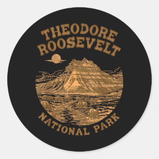 Theodore Roosevelt National Park Traveling Nature Classic Round Sticker