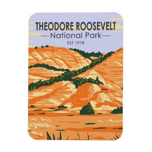 Theodore Roosevelt National Park Vintage  Magnet