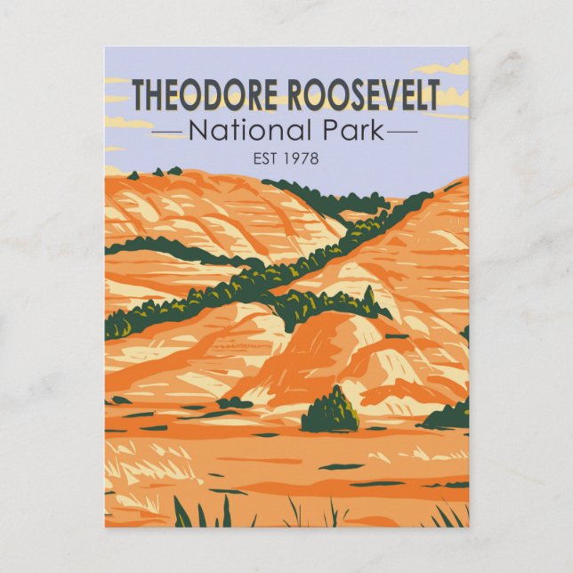 Theodore Roosevelt National Park Vintage Postcard (Front)