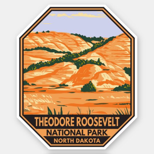 Theodore Roosevelt National Park Vintage Sticker