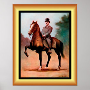 Theodore Roosevelt on Horseback ~ (1858 – 1919) Poster