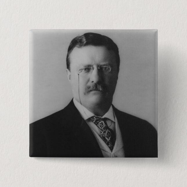 Theodore Roosevelt Portrait Button (Front)