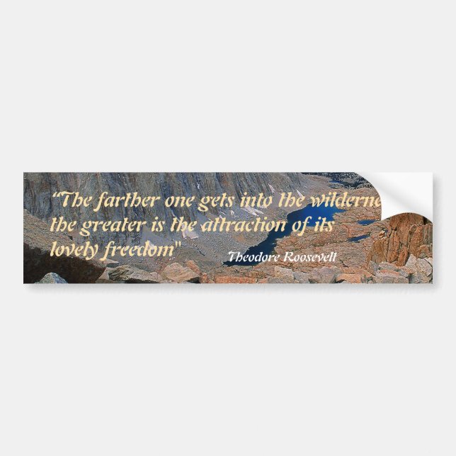 Theodore Roosevelt Quotation Bumper Sticker (Front)