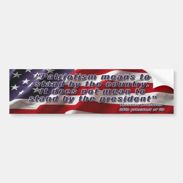 Theodore Roosevelt Quote Bumper Sticker (Front)