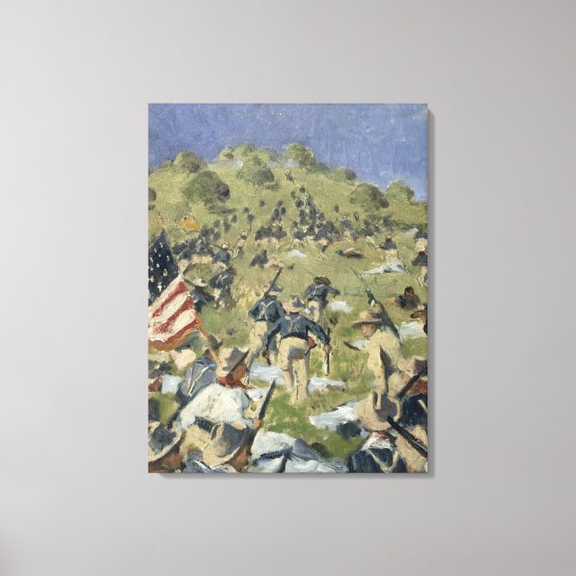 Theodore Roosevelt taking the Saint Juan Canvas Print (Front)